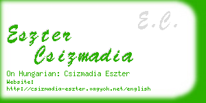 eszter csizmadia business card